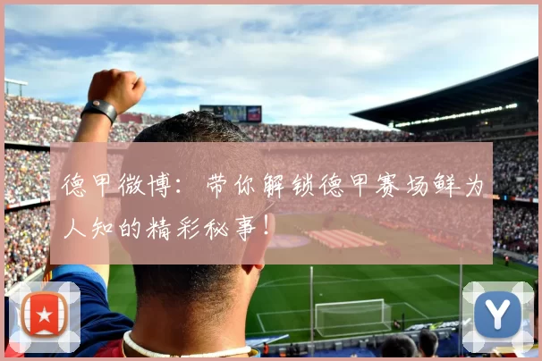 德甲微博：带你解锁德甲赛场鲜为人知的精彩秘事！